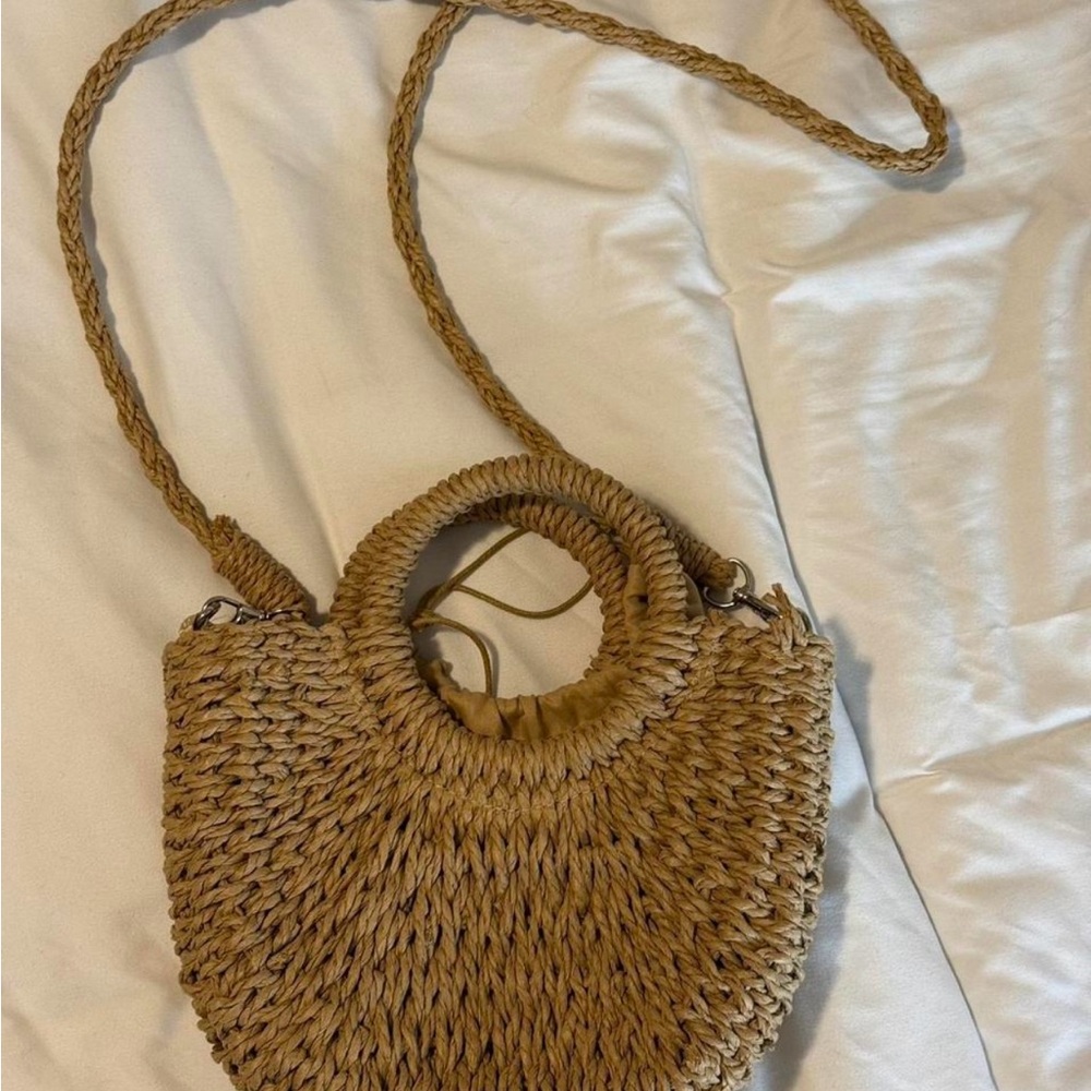 SHEIN Tan Woven Crossbody Bag